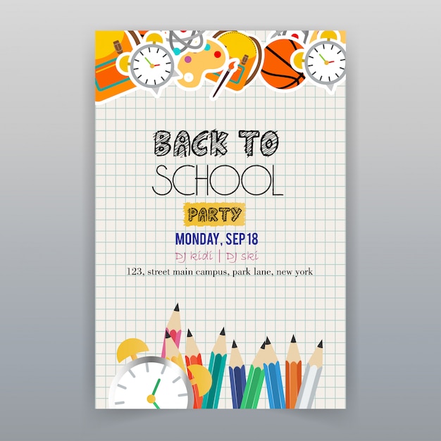 Vector back to school design with white background vector