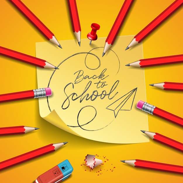 Vector back to school design