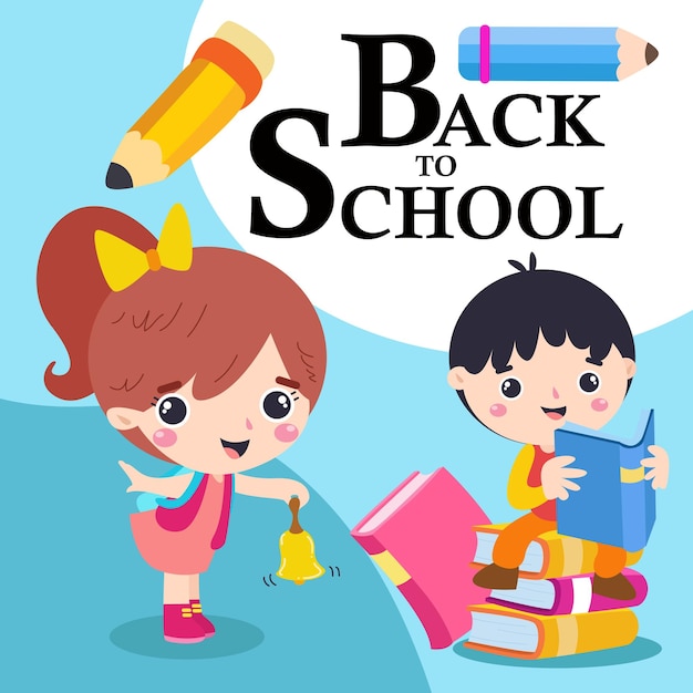 Vector back to school design