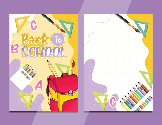 Vector back to school doodle elements background.