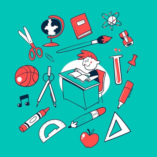 Back to School Doodle vector collection