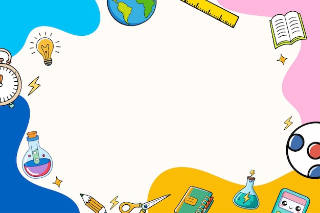 Vector back to school draw background