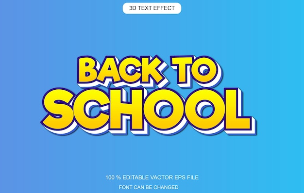 Back TO School Editable 3d text effect, text effect style, editable text effect template