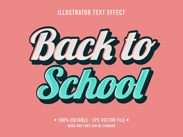 Back to school editable text effect template