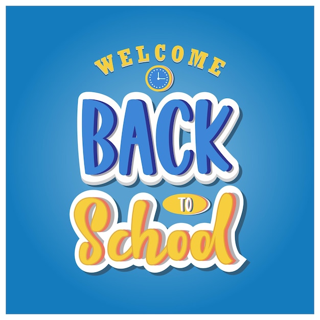 Back to school editable text effect typography vector illustration colorful modern and school items