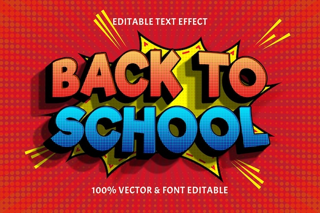 BACK TO SCHOOL EDITABLE TEXT EFFECT