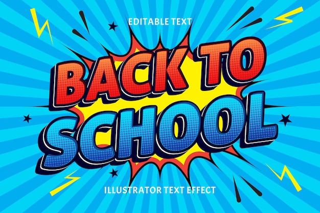 BACK TO SCHOOL EDITABLE TEXT EFFECT