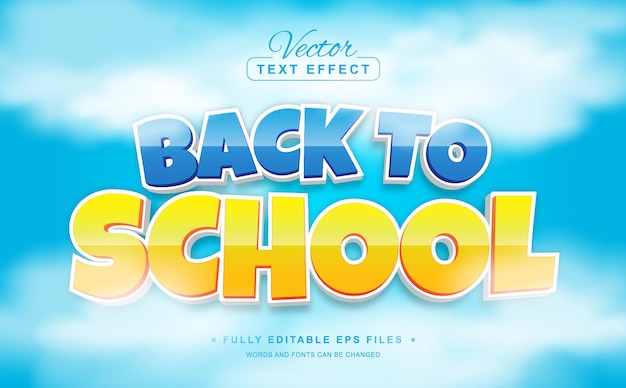 Back to School Editable Text Effect