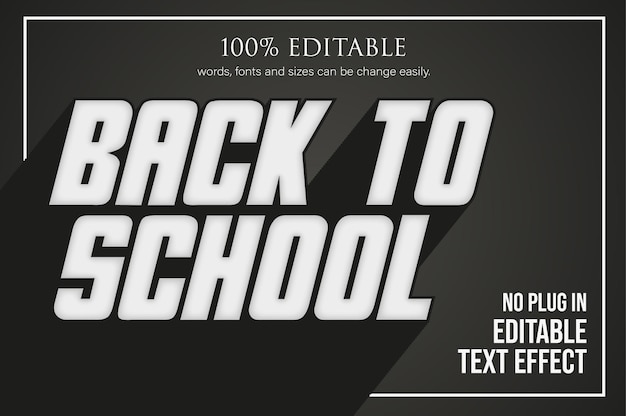 Back To School Editable text Shadow Block