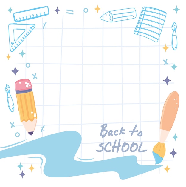 Back to school education poster