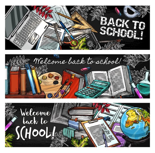 Back to School education season sketch stationery