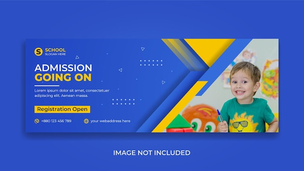 Back to school education banner web design copertina facebook