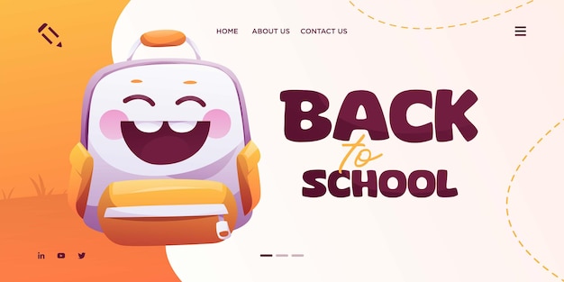 Vector back to school elements and post design