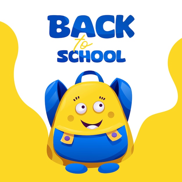 Vector back to school elements and post design