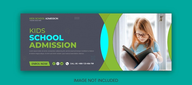 Back to school facebook cover banner template