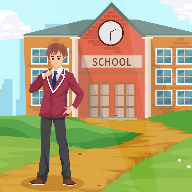 Back to school flat illustration design