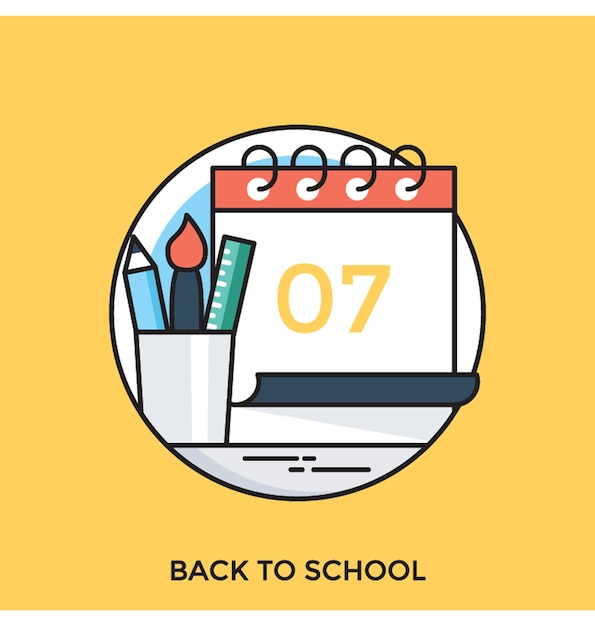 Back to School Flat vector Icon