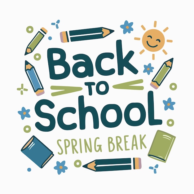 back to school flat vector illustration design