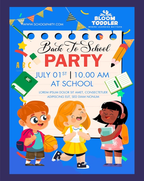 back to school flyer design free