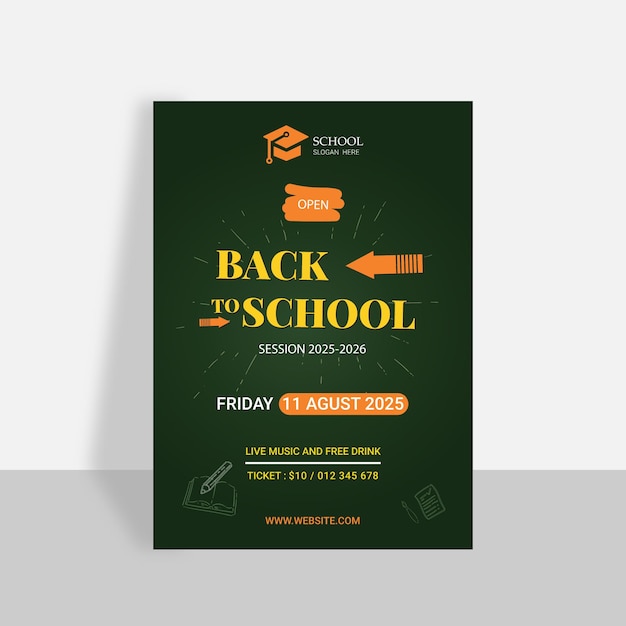 back to school flyer template