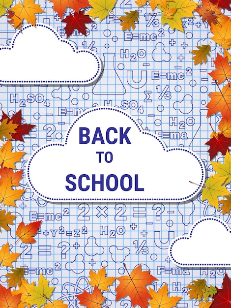 Back to school flyer vector design template