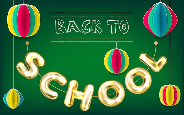 Back to school green poster