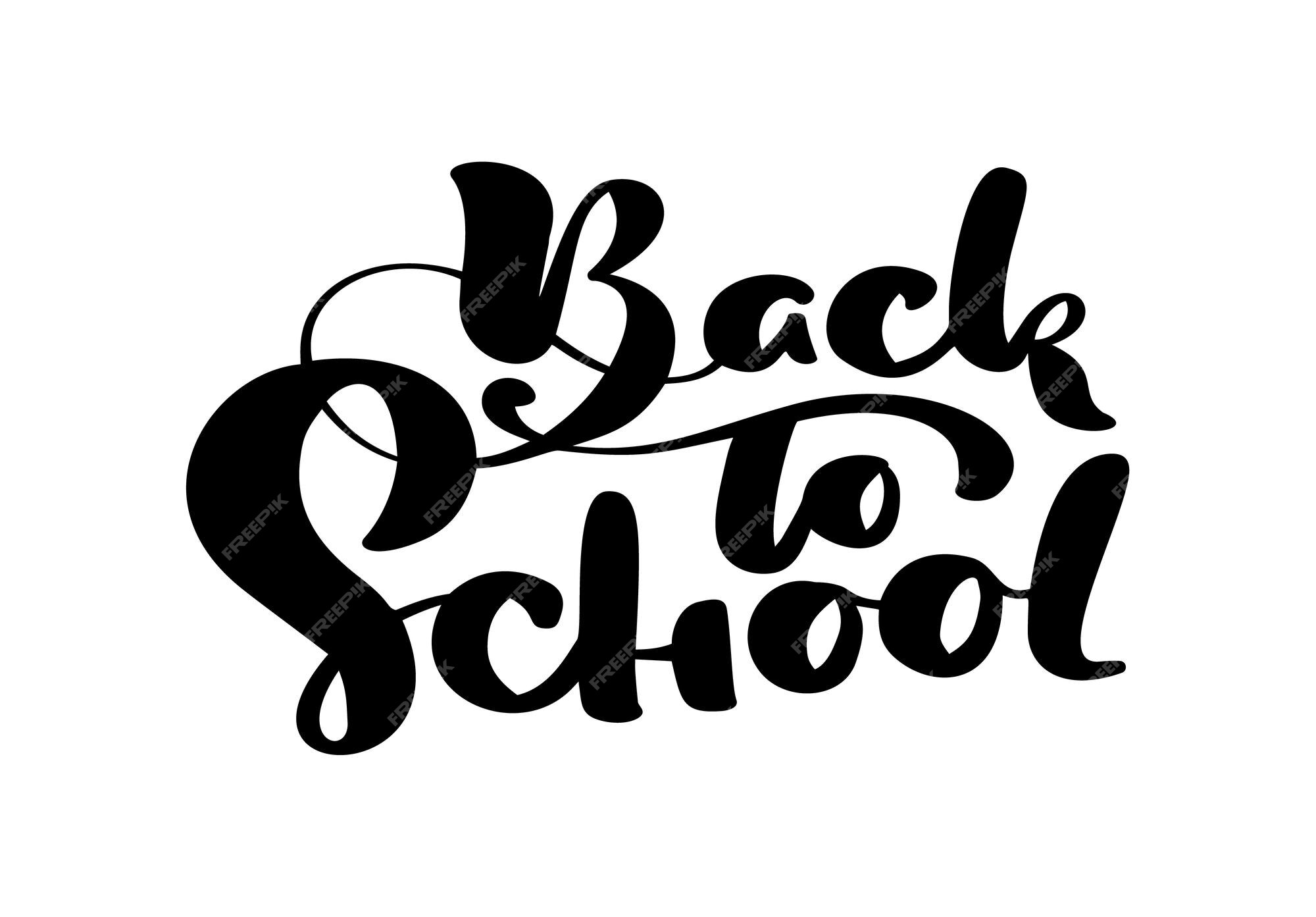 Back To School Calligraphic Design. Hand Drawn Vector Lettering Of Phrase  Back To School. School Sale Black Lettering Isolated On White Background.  Royalty Free SVG, Cliparts, Vectors, and Stock Illustration. Image 66481910.