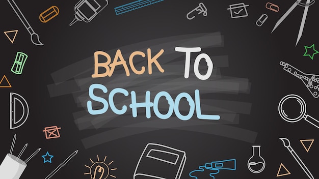 Back to school hand drawing vector illustrator