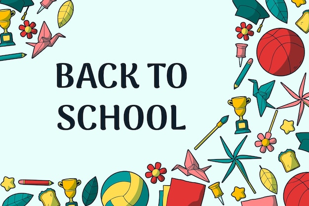 Back to school Hand drawn Background back to school 1