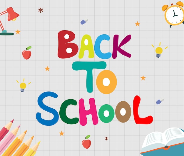 back to school hand drawn