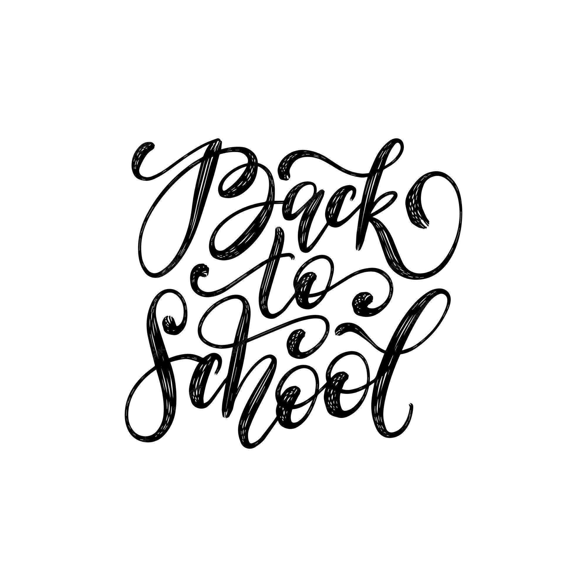 Back To School Calligraphic Design. Hand Drawn Vector Lettering Of Phrase  Back To School. School Sale Black Lettering Isolated On White Background.  Royalty Free SVG, Cliparts, Vectors, and Stock Illustration. Image 66481910.