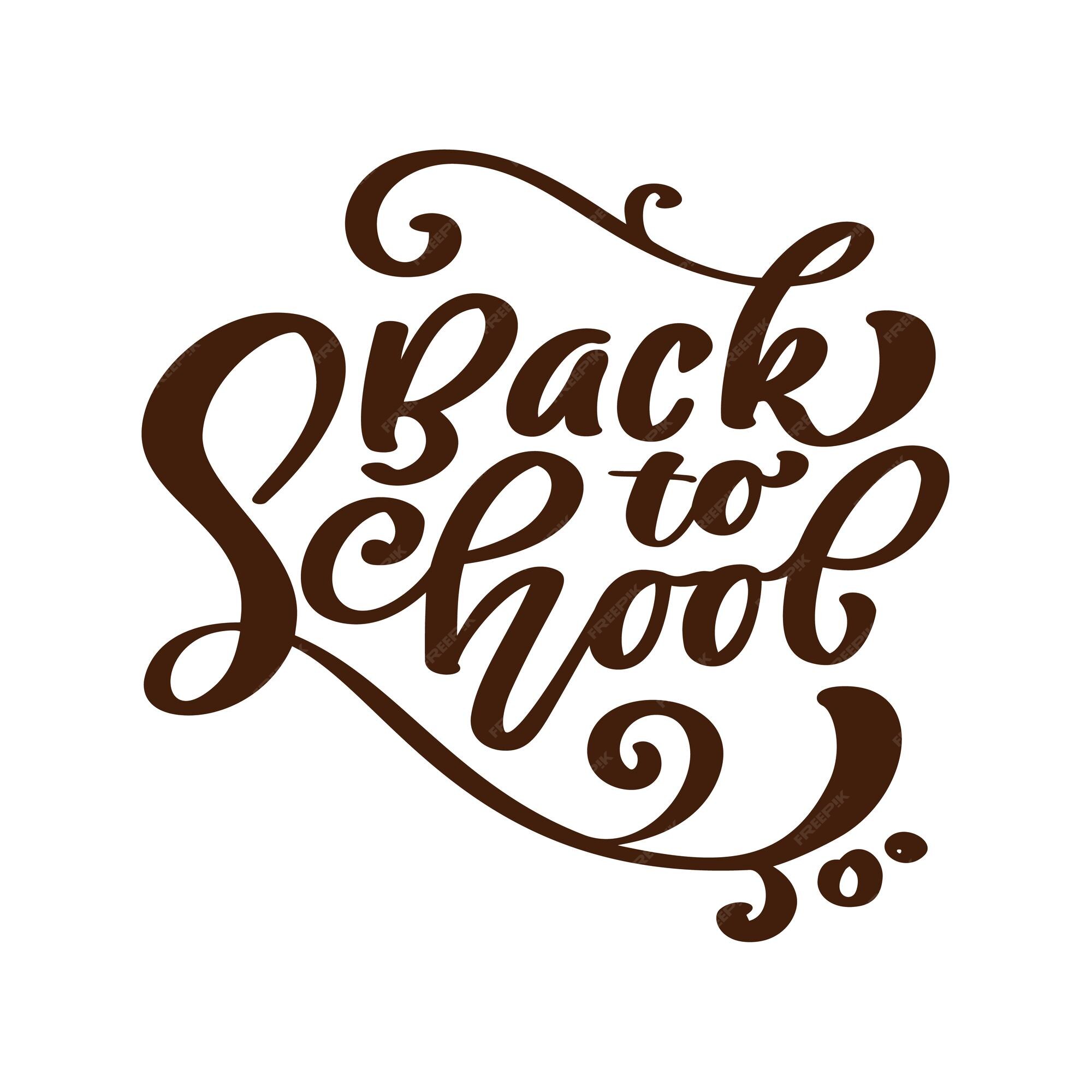 Back to school handwritten lettering text. Label calligraphy vector  illustration 364751 Vector Art at Vecteezy