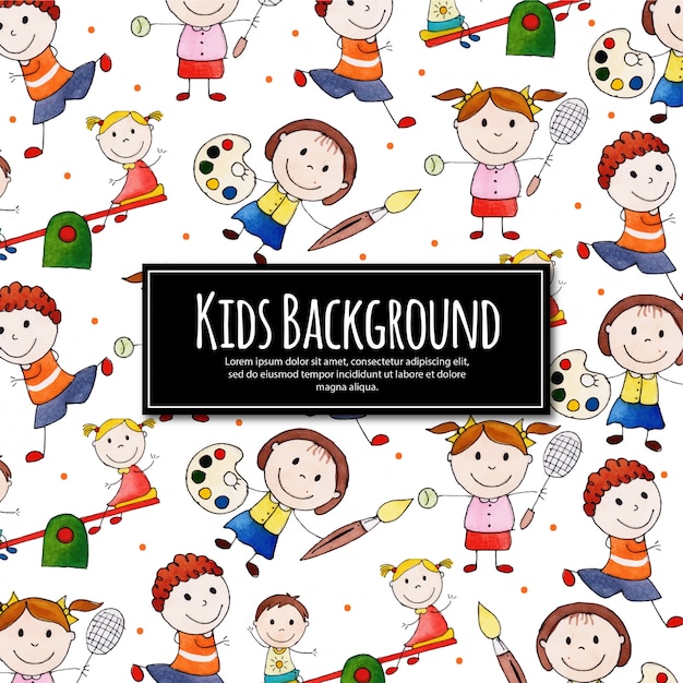 Back to school happy kids background