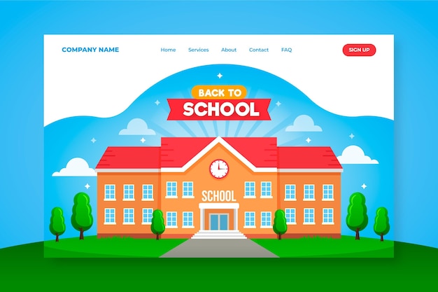 Back to school homepage design