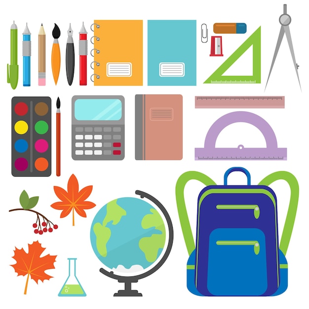 Back to school icon collection