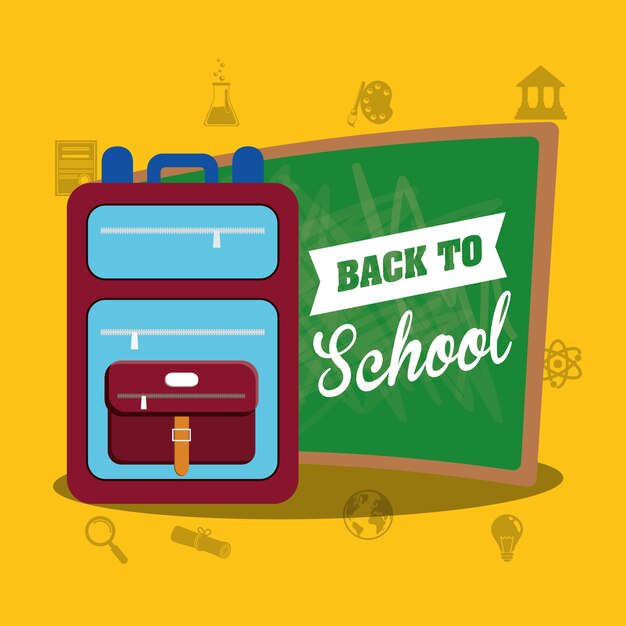 Back to school icon set design