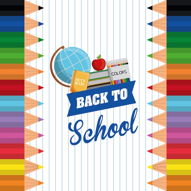 Vector back to school icon set design