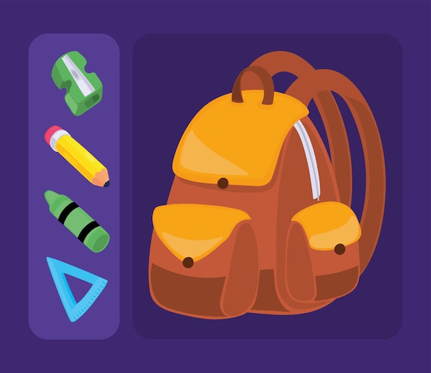 Vector back to school icons