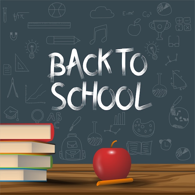 Back to school illustration background