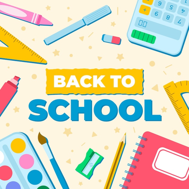 Back to school illustration vector background banner poster