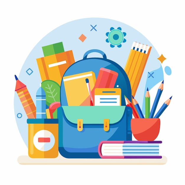back to school illustration vector