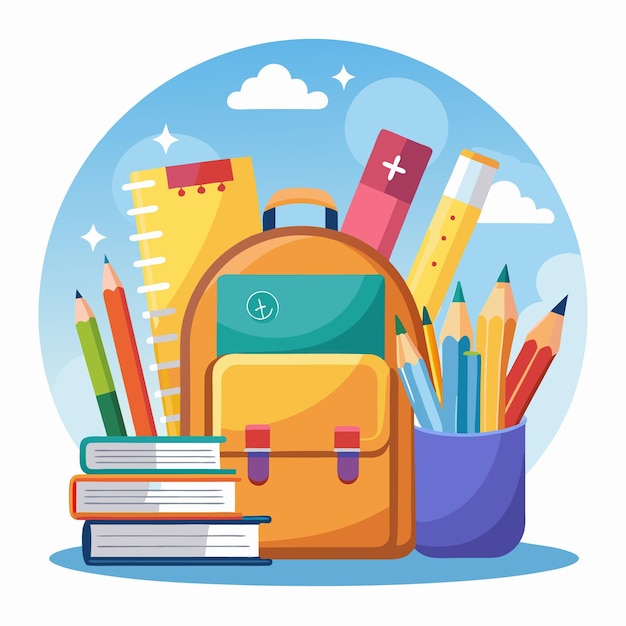 back to school illustration vector