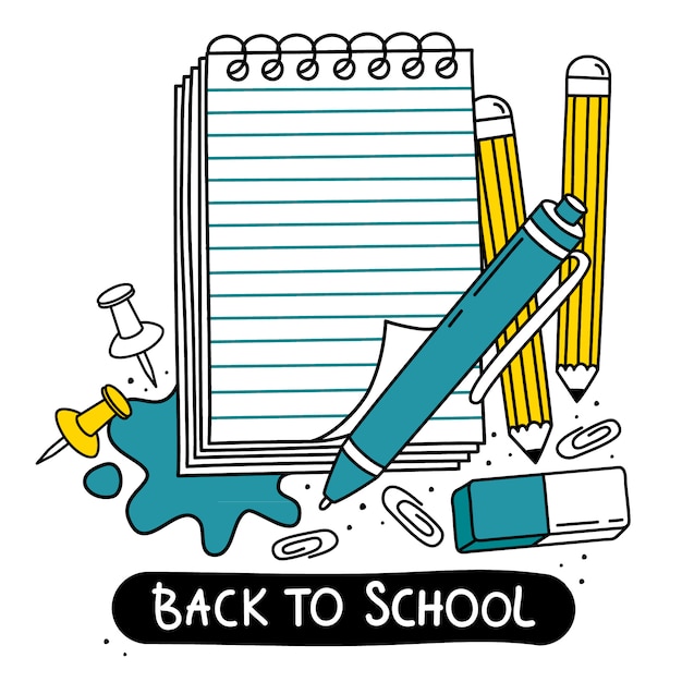 Vector back to school illustration