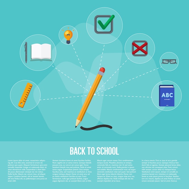 Vector back to school infographics concept