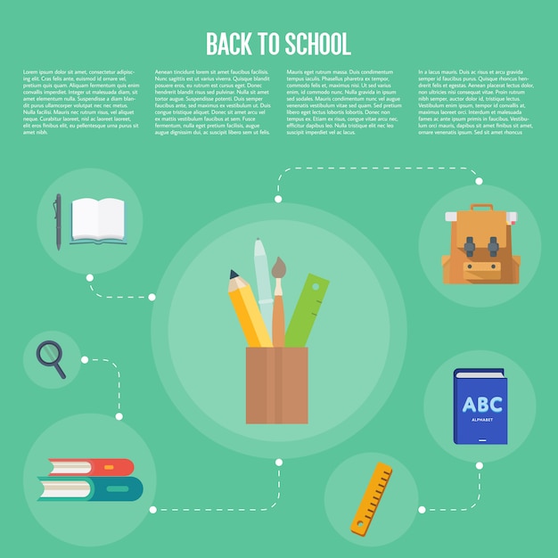 Back to school infographics 