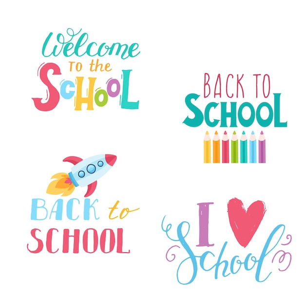 Back to school information cards set. Student template of flyear, magazines, posters, book cover, banners. College education infographic concept background. Layout illustrations modern pages