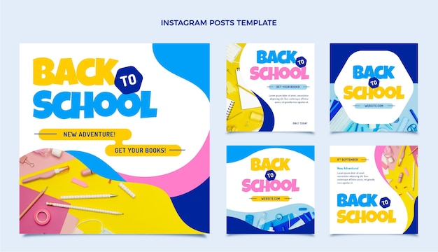 Back to school instagram posts collection