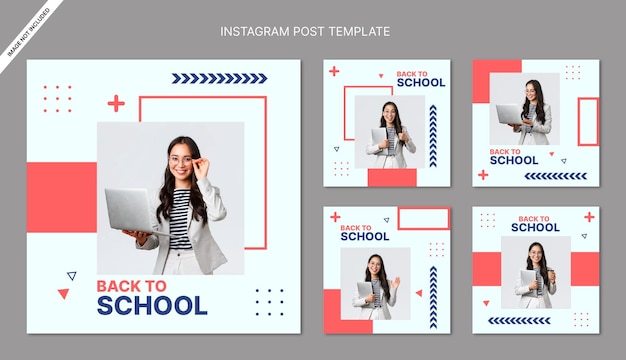 Back to school instagram posts collection