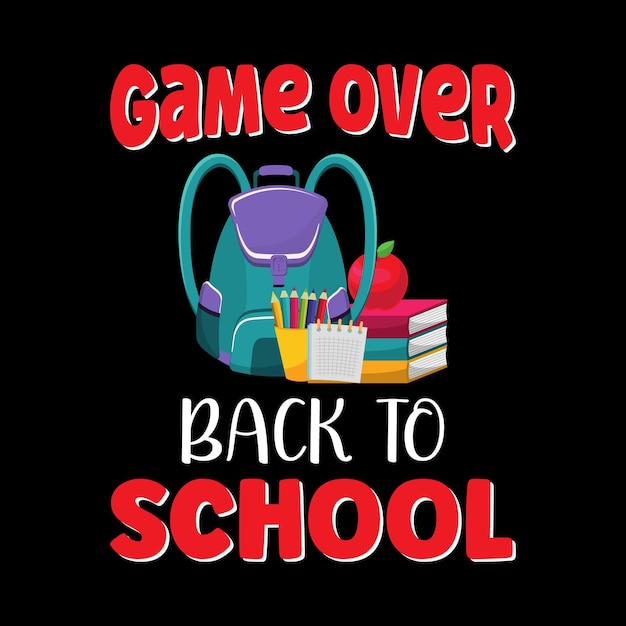 Back To School Kids Colorful T-shirt Design