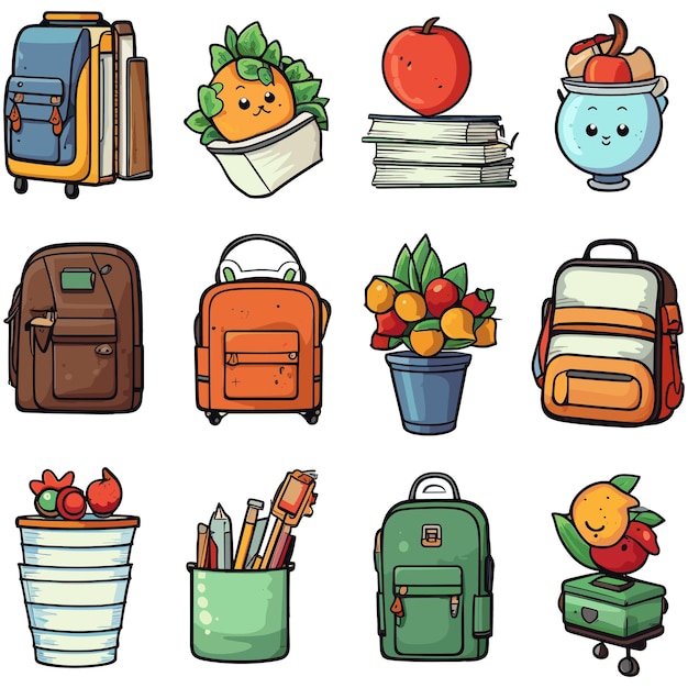 Back to School Kids education clipart